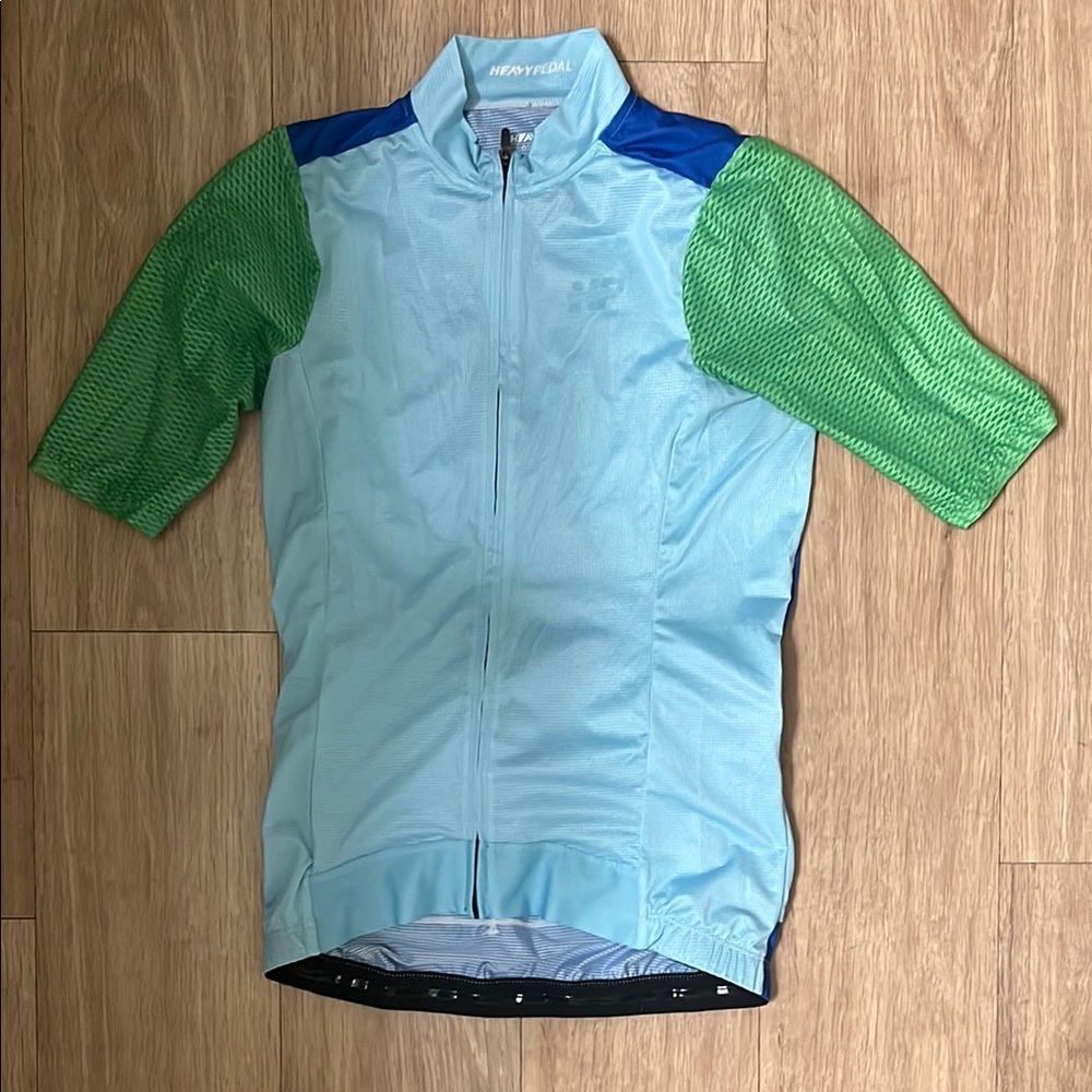 Women's Blue and Green Cycling Jersey